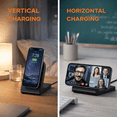 thumbnail image 5 of Geyo Magnetic Fast Wireless Charger Stand for iPhone 17 16 15 14 13 12 Series, for Samsung Galaxy S26 S25 S24 Series (with Magnetic Case) Black, 5 of 7