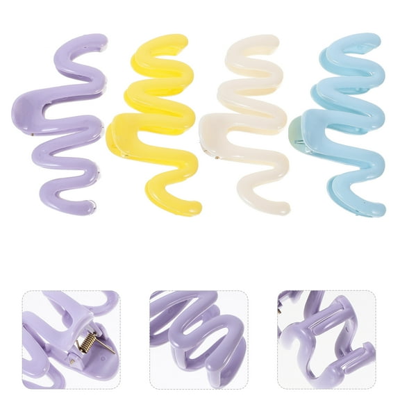 GAXIRE 4Pcs Hair Claw Clamps for Women Styling Hair Minimalist Style Assorted Color