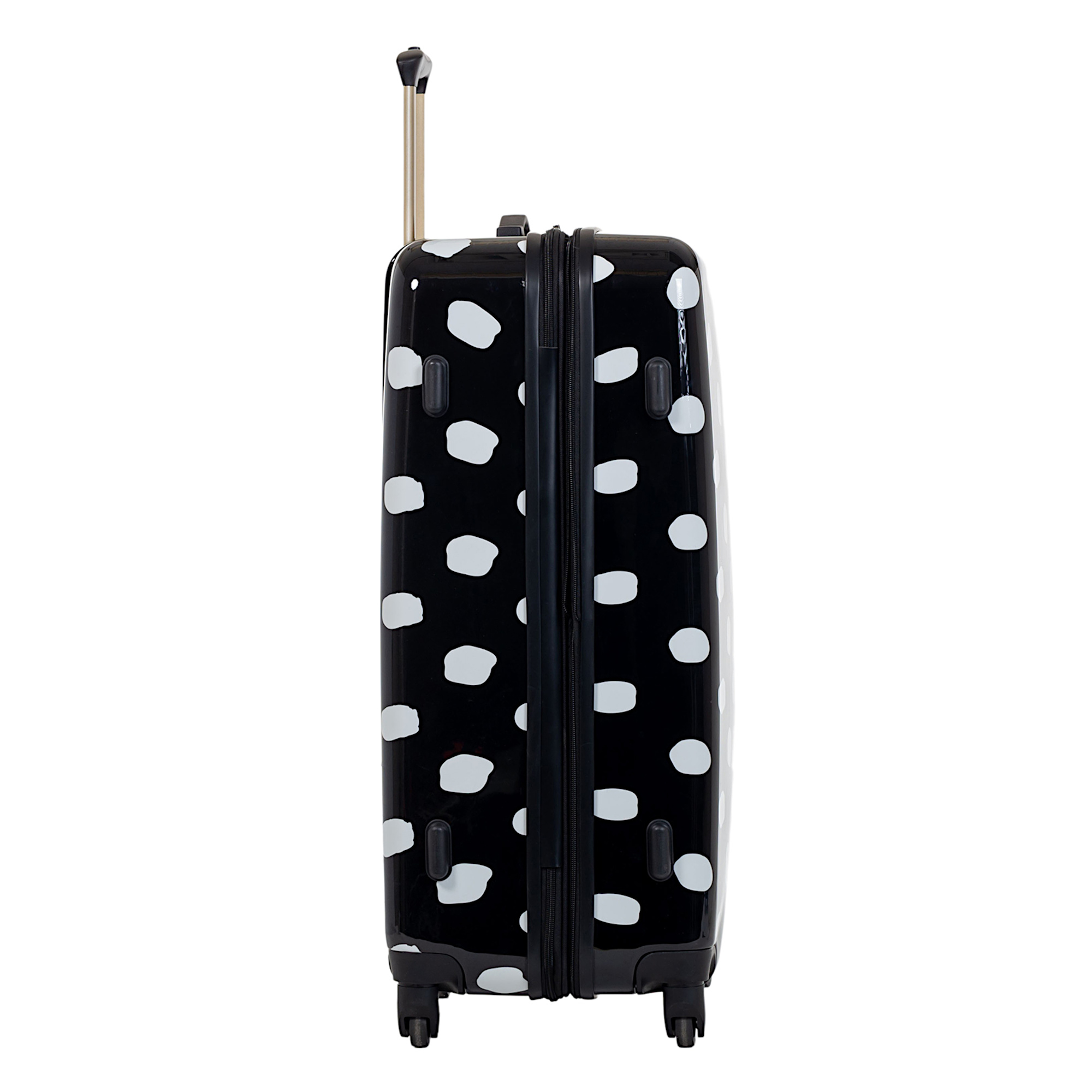 Jetstream 28-inch Hardside Rolling Spinner Checked Luggage, White Dots on Black