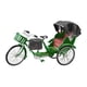thumbnail image 2 of Modelo de rickshaw de aleación, simulación vintage, pedicab de metal, juguete en miniatura, carro de hierro Verde de tres ruedas, 2 of 9