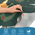 thumbnail image 3 of Yayeee Kitchen Curtains Tier Pair Light Filtering 27"x24" Rod Pocket Short Cafe Window Panel, Green Christmas, 3 of 7
