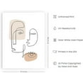 thumbnail image 2 of HAUS AND HUES Minimalist Picture Line Drawing Wall Art Minimal Wall Art Minimalist Poster Minimalist Line Art Minimalist Art Wall Decor Simple Poster UNFRAMED 12” x 16” (Colored Abstract Face), 2 of 6