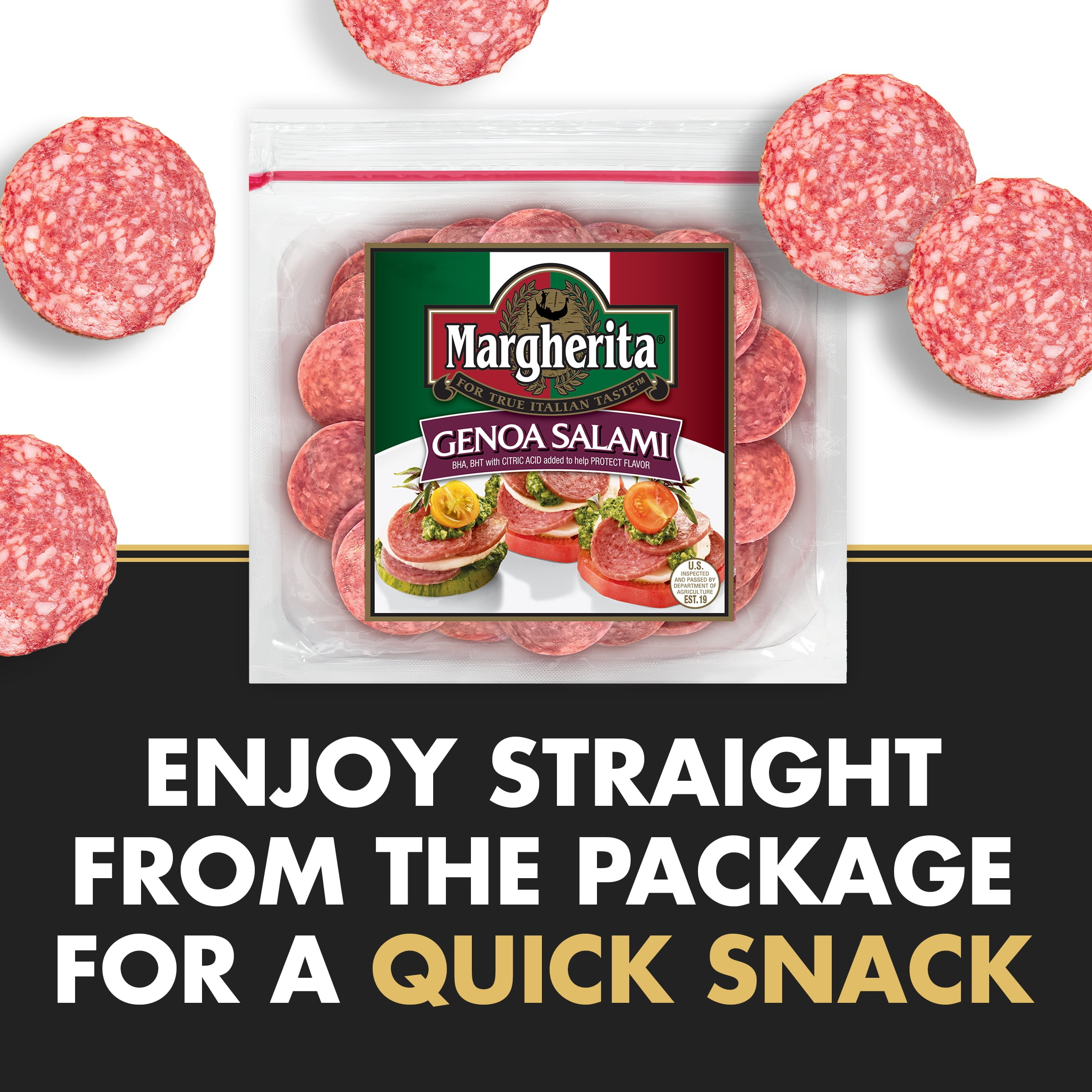 Margherita Pre-Sliced Deli Genoa Salami 16 oz Sandwich Meat