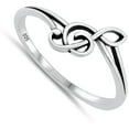 thumbnail image 4 of Treble G Clef Music Note Ring .925 Sterling Silver Band Jewelry Female Male Unisex Size 4, 4 of 4