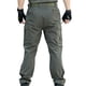 thumbnail image 3 of Pantalones largos para hombre, casuales, a la moda, sólidos, con múltiples bolsillos, cintura elástica y cremallera., 3 of 3