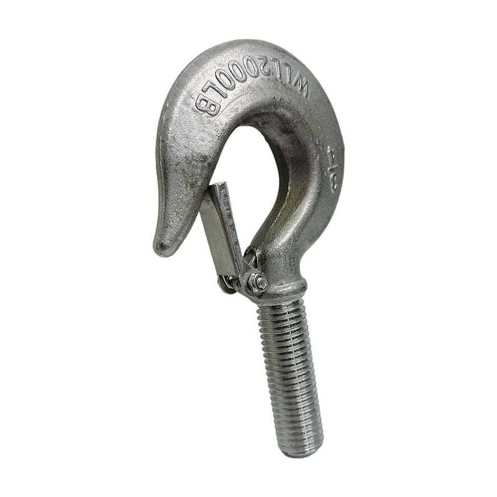 Marine 3/4" Threaded Shank Hook Drop Forged Hook 2000Lb WLL Stainless Steel 4Pcs