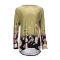thumbnail image 2 of Tops de otoño para mujer, blusa holgada de manga larga con estampado Floral para el trabajo, 2 of 5