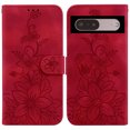 thumbnail image 2 of Compatible avec Google Pixel 7 Étui Portefeuille Embossé Lily avec Porte-Cartes Étui à Rabat en Cuir PU, 2 of 5