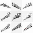 thumbnail image 3 of Hombres Metal Siliver Tone Simple Corbata Tie Bar Broche Clip Mejor regalo de Navidad Feliz Sencillez, 3 of 3
