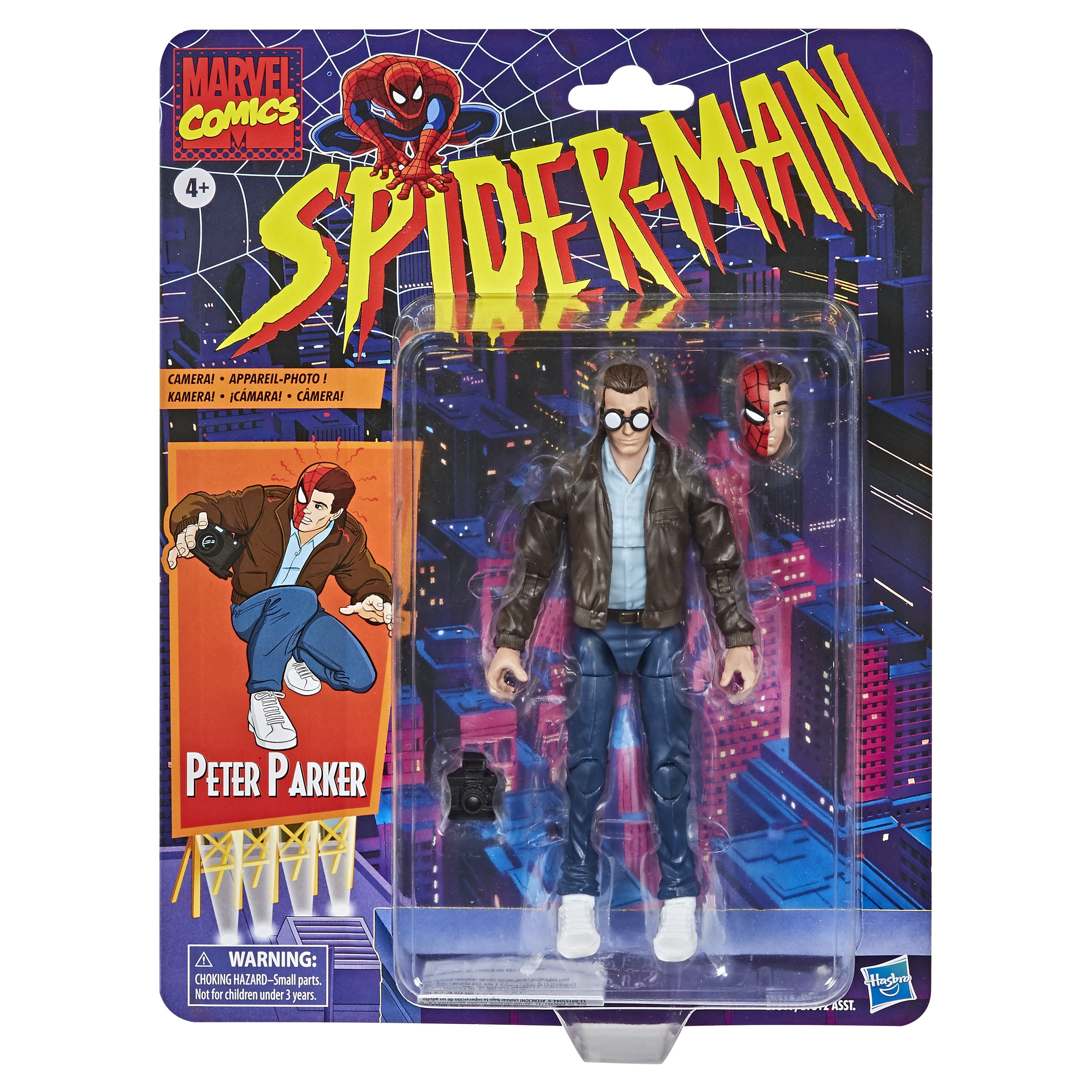 Hasbro Marvel Legends 6-inch Peter Parker Vintage Collection Figure, Accessories