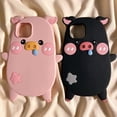 thumbnail image 6 of Phone Case for iPhone 12 Case, Kawaii Piglet Phone Cases 3D Silicone Cartoon Case Cute Case Soft Rubber Shockproof Protective Case for Women Girls (Pig Pink), 6 of 13