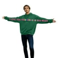 thumbnail image 5 of Matching Couples Hoodies I Love You This Much, Valentines Day Couples Hoodies Oversized Long Sleeve Sweatshirts Cute Message Print Pullover Tops, 5 of 8