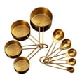 thumbnail image 4 of Juego de tazas medidoras, juego de medición para hornear, cucharas medidoras doradas, profesional para Tazas y cucharas, 4 of 9