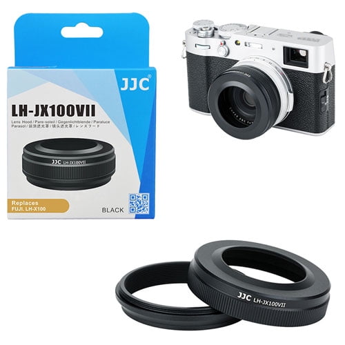 Roolad Metal Lens Hood for DSLR and Mirrorless Camera Lens Protect Accessory with Lens Cap 62mm, Silver