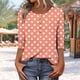 thumbnail image 1 of mfyjkho Tops Para Mujer, Camiseta De Manga 3/4 Con Botones Estampados Para Mujer, Cómoda Y Casual, Holgada Tops De Tallas Grandes Xxxl, 1 of 7