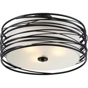 Spiral 3-Light Mystic Black Pendant Light