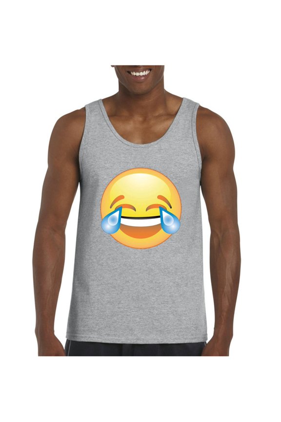 Men's Tank Top for Men - Emoji Laughing Tears