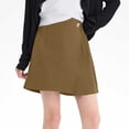 thumbnail image 2 of Zpanxa Girls Pleated Shorts Girls Solid Color Summer Thin Elastic Waist Shorts Kids Ruched Khaki 7 Years, 2 of 9