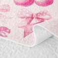 thumbnail image 5 of Erosebridal Pink Cherry Bowtie Twin Quilt Set for Girls, Princess Style Twin Coverlet Set, 2 Pieces 1 Quilt and 1 Pillowcase, 5 of 7
