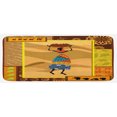 thumbnail image 1 of African Kitchen Mat, Ornate Nature Inspired Motifs Swirls Camels Lady with Jug Print, Plush Decorative Kitchen Mat with Non Slip Backing, 47" X 19", Multicolor, by Ambesonne, 1 of 1