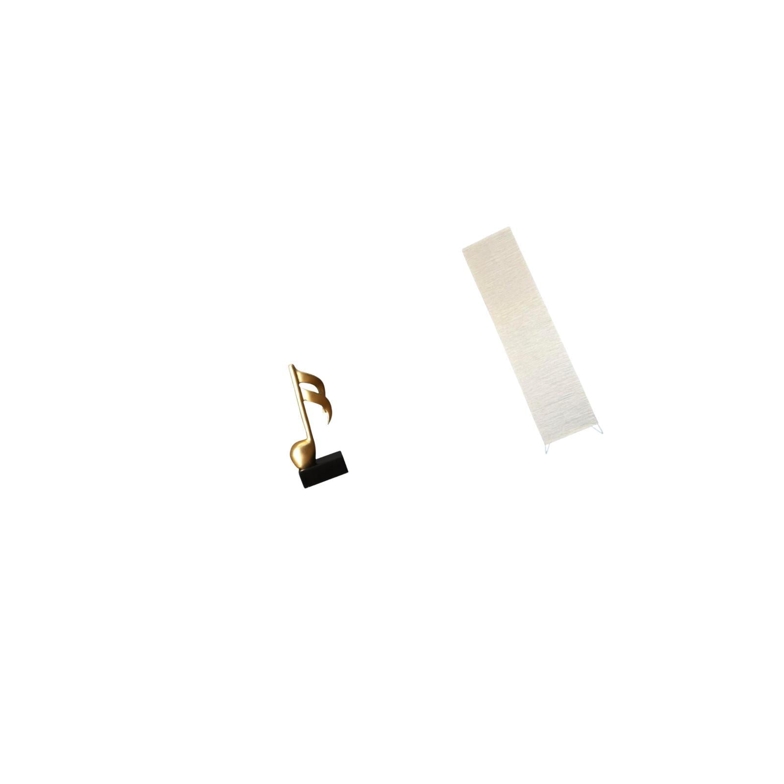 Music Note Sculpture Desktop Figurine Floor Lamp Shade Resin Material Perfect for Living Room or Office Decoration