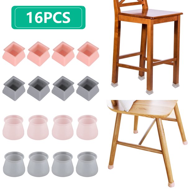 32pcs Round Silicone Chair Leg Caps Pads Furniture Table Covers Floor