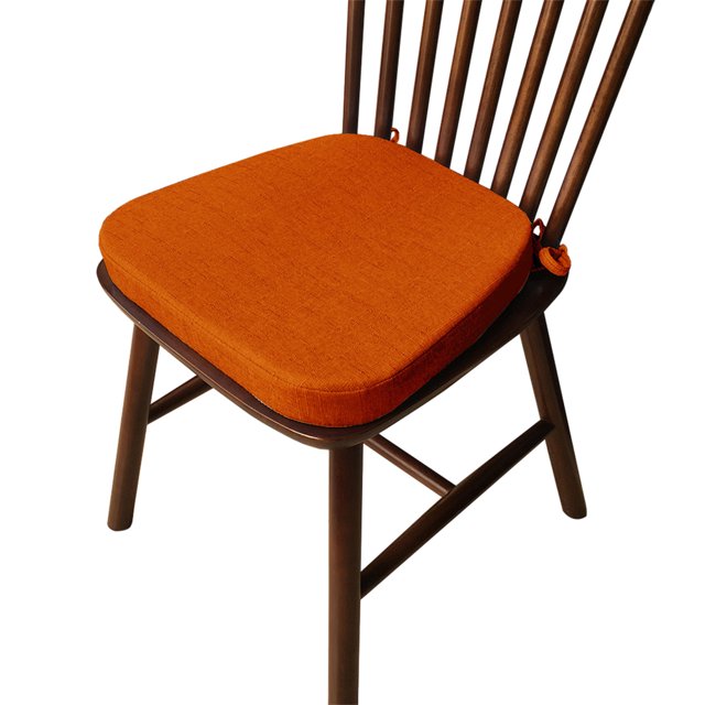Billuyoard Elegantes cojines para sillas de comedor para el hogar: almohadilla de esponja duradera y cojines de asiento de esponja de tela Decoración del hogar No.13- Naranja