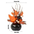 thumbnail image 3 of Yunuuuoa Halloween Pumpkin Decorations Fake Plastic Fall Table Centerpiece Thanksgiving Home Decor with Leaves and Berries for Living Room Party Ornament, 3 of 6