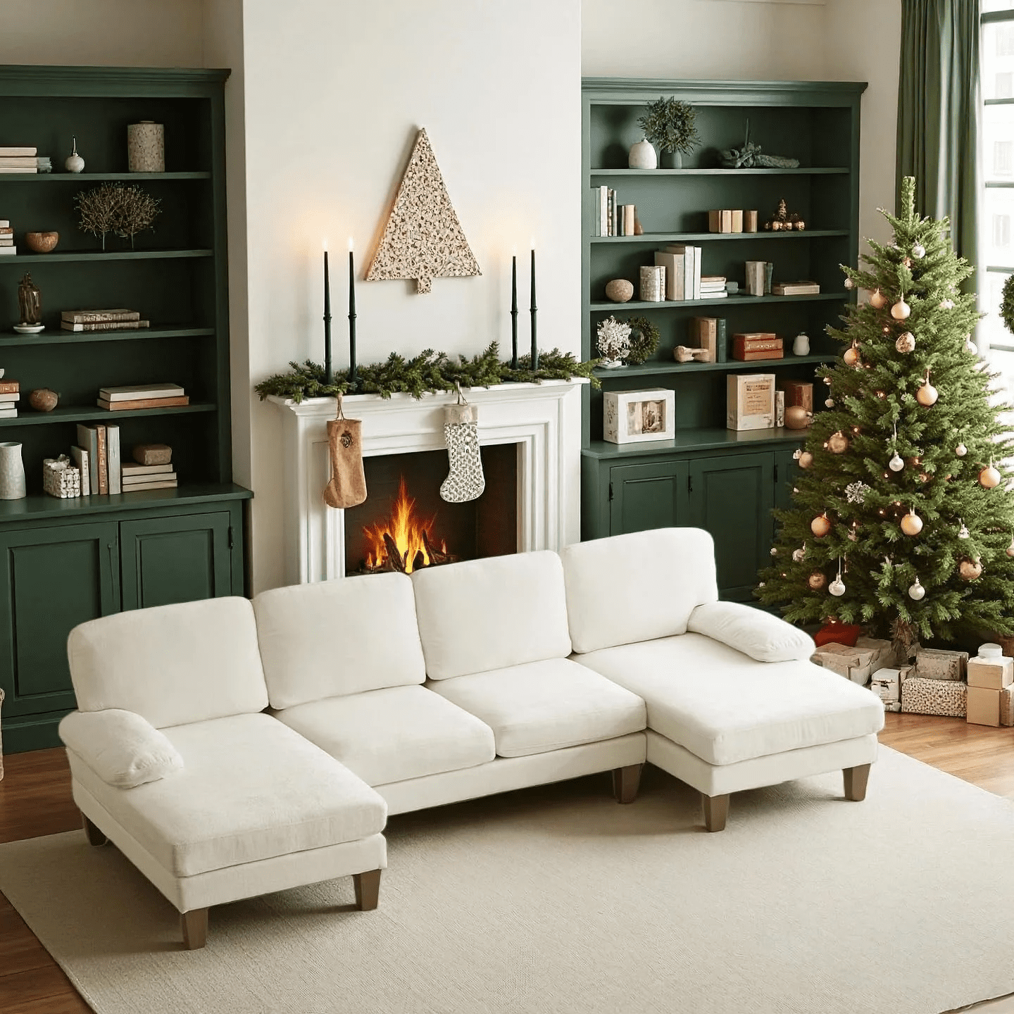 U-Shaped Sectional Sofa with Double Chaise