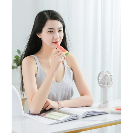 

WIQUOKETT Handheld Fan Portable Personal Fan Powerful Small Fan 3 Speed Adjustable USB Rechargeable Battery Fan for Kids Girls Home Office Outdoor Travel