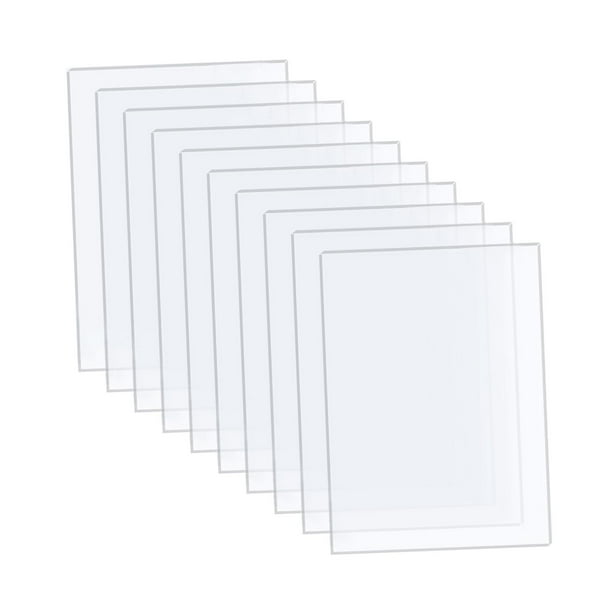 10 láminas de acrílico transparente de plexiglás de 5" x 7", versátiles, de 2 mm de grosor, para reemplazar el vidrio del de fotos.