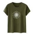thumbnail image 5 of Shorts pour Femmes, Chemisiers pour Femmes, T-Shirts à Col Rond Amusants pour Femmes à Imprimé Mode, Manches Courtes, Blouse Ample, 5 of 5