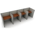 thumbnail image 4 of OFM RiZe 1 x 4 Privacy Workstation Unit in Beige and Cherry, 4 of 7