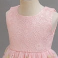 thumbnail image 6 of Cowsor Baby Girl Flower Embroidery Tulle Dress Elegant Toddler Birthday Party Dresses, 6 of 7