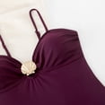 thumbnail image 4 of Ladies Swimsuits, Womens Swimsuits, One Piece Bathing Suit, Women Spaghetti Straps One Piece Swimsuit Seashell Cct Out Bathing Suit Beach Vacation Outfits Slimming Swimwear, Purple M, 4 of 7