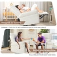 thumbnail image 5 of Howcool Power Swivel Rocker Recliner Chair for Nursery, Upholstered 270° Swivel Glider Chair with USB Ports, Power Recliners for Small Spaces Living Room,Gray, 5 of 7