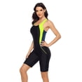 thumbnail image 4 of Women One Piece Printed Swimsuit Sports Racerback Athletic Training Swimwear Color Block, 4 of 6