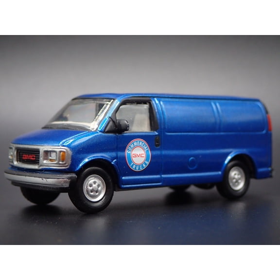 Open Box 1996-2002 GMC 2500 VAN BLUE 1:64 SCALE COLLECTIBLE DIORAMA DIECAST MODEL CAR