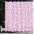 thumbnail image 4 of Ambesonne Western Shower Curtain, Floral Heart Leaves, 69"Wx84"L, Lilac White, 4 of 5