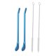thumbnail image 1 of Pajitas Cucharas de Acero Inoxidable Unique Bargains 2uds 7.1' Reutilizable Metal Beber Pajita Cuchara con Filtro 2 Limpieza Cepillos Azul, 1 of 6