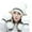 White, variant on JMKQLZ Women Winter Beanie Hats Gloves Set Knit Caps with Pompoms Printing Warmth Plush Thick Hats Mittens Suits