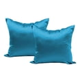 thumbnail image 1 of Funda de almohada de satén puro para cabello y piel, funda de almohada cuadrada de 2 piezas de 50x50cm con cremallera, 1 of 6