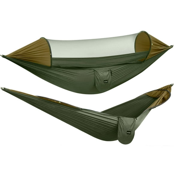 Hamaca de camping G4Free grande con mosquitera para 2 personas