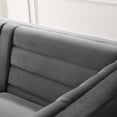 thumbnail image 3 of Modway Ingenuity Channel Tufted Performance Velvet Sofa in Gray, 3 of 6