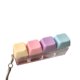 thumbnail image 1 of Llavero con forma de botón y tecla - Cubo de teclado DIY, colores macarrón, sonido suave, regalo antiestrés de bolsillo, 1 of 5