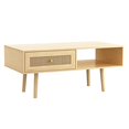 thumbnail image 4 of Atlantic Loft &amp; Luv Boho Mi-Siècle Tiroir de Rangement Naturel et Étagère, Finition Table Basse en Rotin, 4 of 8