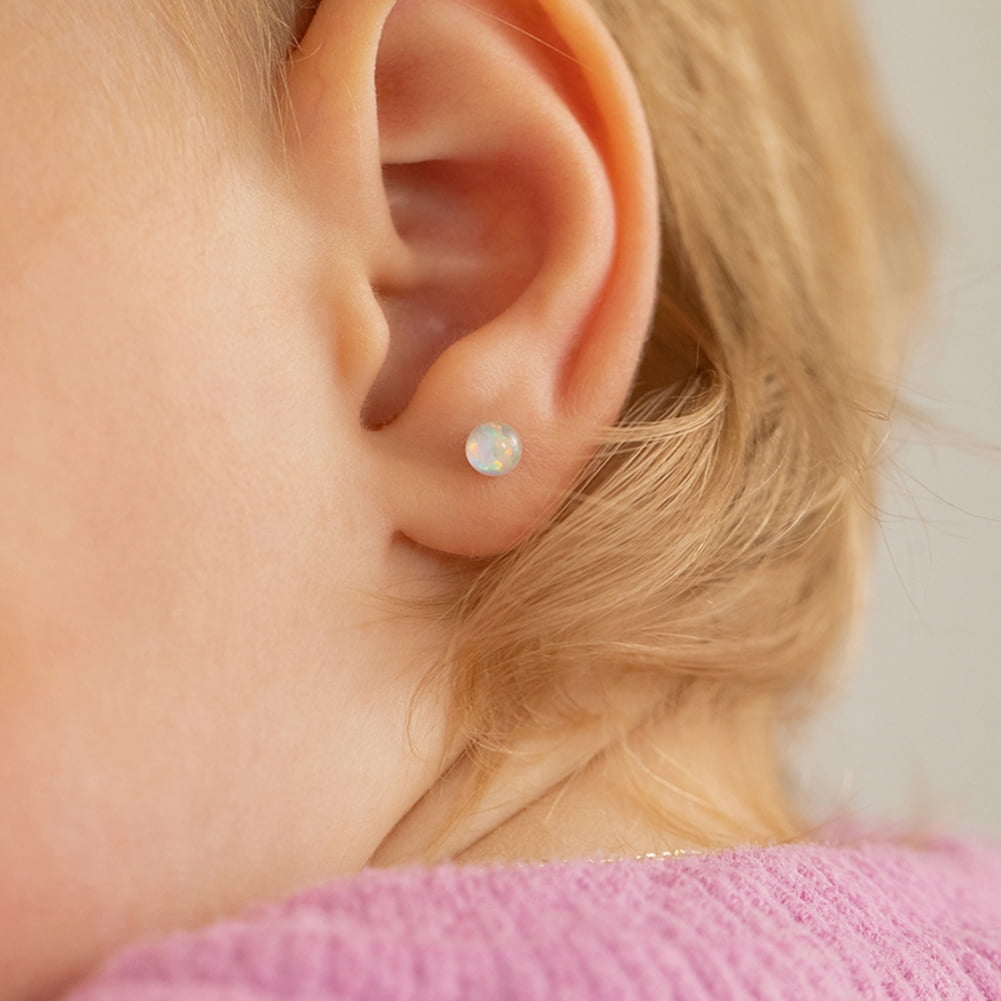 Opal earrings for babies sale
