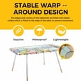 thumbnail image 4 of Easter Table Cloths for 8 Foot Rectangle Tables, Spring Bunny Easter Eggs Floral Beige Green Wood Patio Waterproof Elastic Fitted Tablecloths, Washable Rectangular Table Cover for Camping, 4 of 8