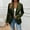 Army Green, variant on Women's Velvet Suit Blazer Jacket Casual Office Work Long Sleeve One Button Jacket Coat Blazer Pockets