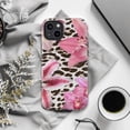 thumbnail image 6 of Pink Floral Leopard Print Phone Case, Cute Flower and Animal Pattern Cover for iPhone 17 16 15 14 13 12 11 Pro Max Plus Mini Protective Case, 6 of 6